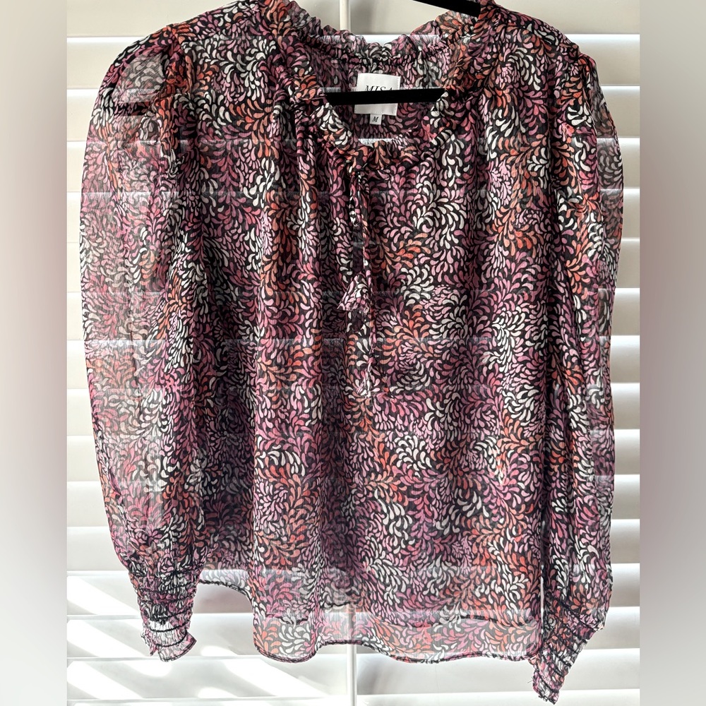 Misa Los Angeles sheer blouse